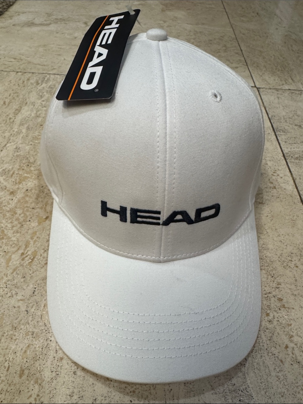 HEAD White Hat with Black Embroidered Logo